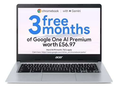 Image of acer Chromebook 314 CB314-1H - (Intel Celeron N4020, 4GB, 64GB eMMC, 14 Inch Full HD Display, Google Chrome OS, Silver)