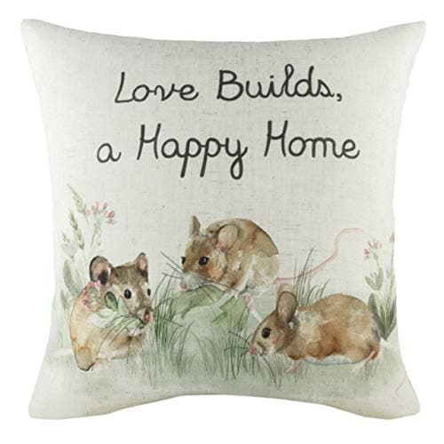 Image of Evans Lichfield Hedgerow Mice Cushion Cover, Multi, 43 x 43 cm