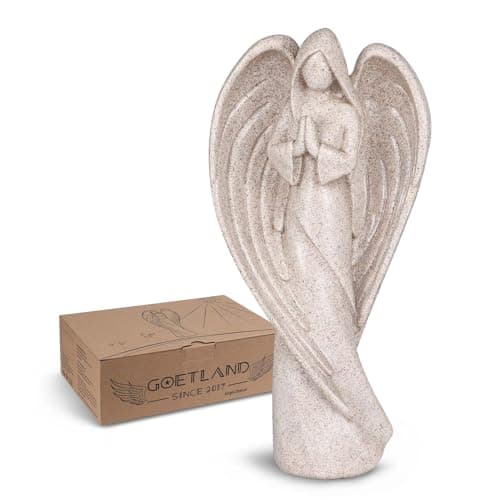 Image of Goetland Desert Angel Statue Sympathy Gift Remembrance Figurines for Comfort Grieving Express Condolences Loss of Loved One Memorial Gift for Family Friend