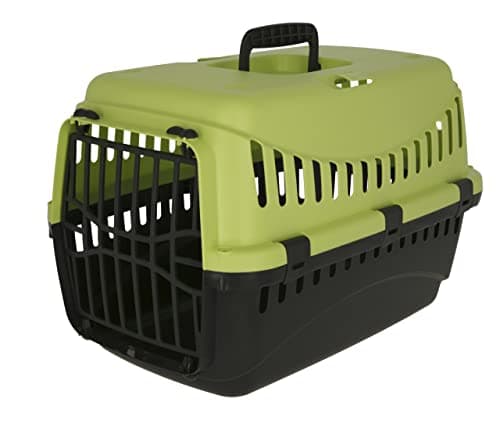 Image of Kerbl Transport Box Expedion with Plastic Door, 45x 30 x 30 cm, Green/ Dark Grey