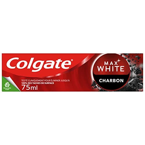 Image of COLGATE - Max White Active Charcoal - Whitening Toothpaste - Removes Plaque and Surface Stains - 75 ml