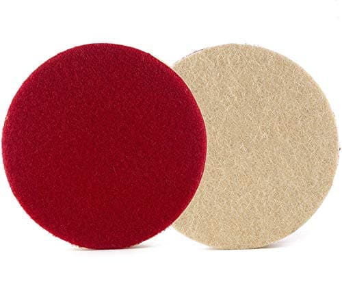 Image of Glass Polish 7 inch (180mm) Dense Felt Polishing Pad, Low and High Speed Hook and Loop Buffing Wheel - GP11035