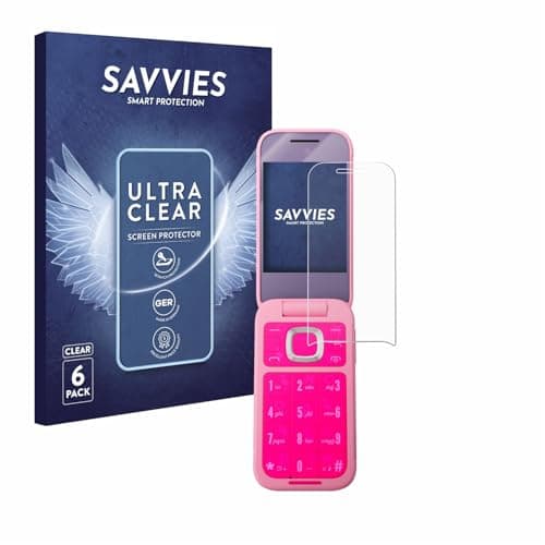 Image of Savvies 6 Pack Screen Protector compatible with HMD Barbie Phone Protection Film Clear