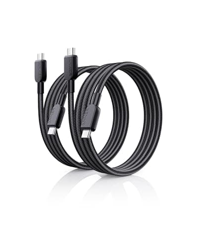 Image of Anker USB C to USB C Cable (2Pack, 3FT/0.9m),240W Type-C Fast Charging Cord for iPhone 16/15 Series,MacBook Pro 2020,iPad Air 4 and More (Black)