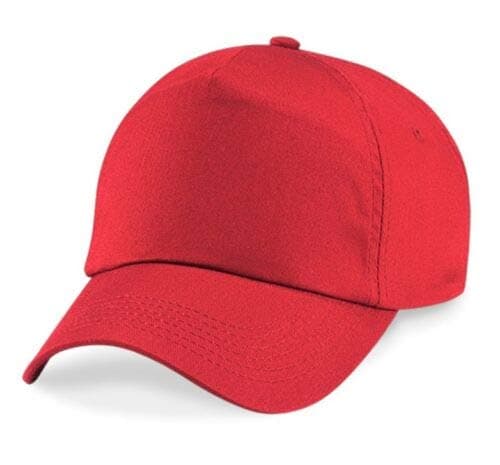 Image of Integriti UK Plain Baseball Cap 10+ Colours Mens Ladies Hat Summer Adjustable Red