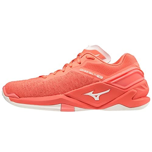 Image of Mizuno Women's Wave Stealth Neo Handball Shoe, Coral Pink, 5 UK