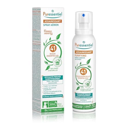 Image of Puressentiel Purifying Air Spray 200 ml – 100% Natural Room Spray – Air Purifier – Air Freshener – Odour Eliminator – Organic Essential Oils – For Your Home, Car & Office – Lasts Over 6 Months