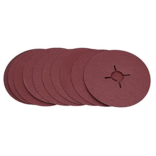 Image of 115mm Fibre Sanding Discs 60 Grit Medium Disc for 4-1/2” Backing Pad 10 Pack
