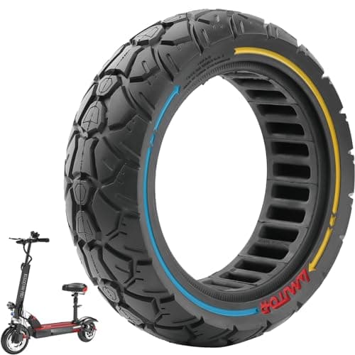 Image of VOLOHAS 10x3 Solid Rubber Tyres - 10 Inch, 255x80, 80/65-6.5 Replacement Tyres for Electric Scooter The Slot Wdth is 53.5 mm, Suitable for Wheels with a Width of 51-54 mm