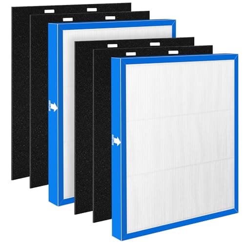 Image of AF-20 True HEPA Filter Compatible with HoMedics AF-20 AP-25 AR-20 Air Purifier, Compatible with Number AF-20FL AP-25CRF AF-25, with 2 HEPA Filters + 4 Carbon Pre Filters