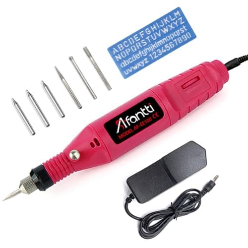 Image of Afantti Corded Electric Engraver Pen DIY Engraving Tool Etching Kit Etcher Set with | Stencil & Tungsten Carbide Tip | for Metal Glass Wood Ceramic Plastic