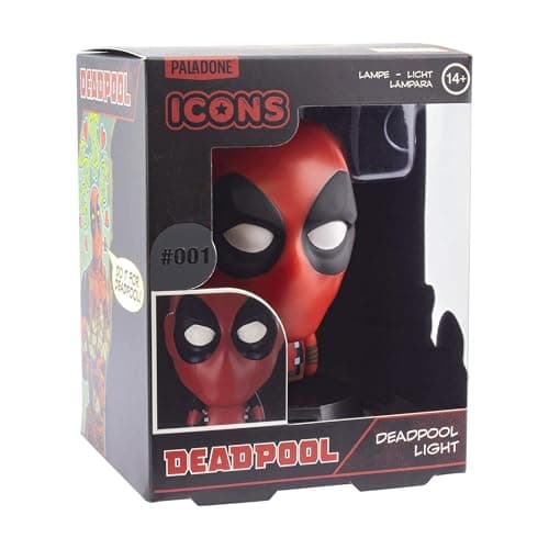 Image of Deadpool 3D Icon Light - Officially Licensed Disney Marvel Merchandise for Office, Gaming Room, Bedroom Marvel Fan Gift Decor and Accessory Night Light | Paladone