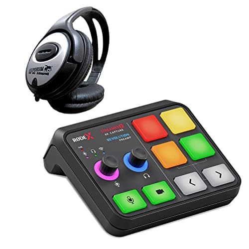 Image of RØDE Rode X Streamer X Video Recording Card and Audio Interface for Streaming, Gaming and Content Creation + Keepdrum Headphones