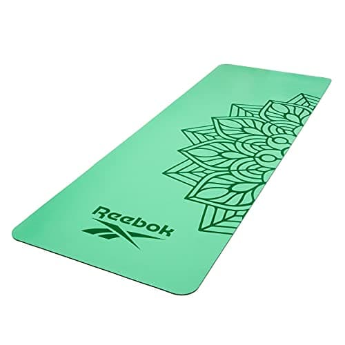 Image of Reebok Unisex's Green Mandala Natural Rubber Yoga Mat