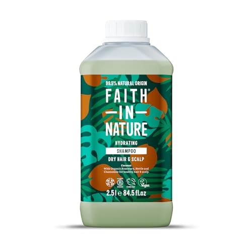 Image of Faith In Nature Organic Coconut Shampoo, Hydrating for Dry Hair & Scalp, Vegan & Cruelty Free, No SLS, Silcones or Parabens, 2.5L Refill