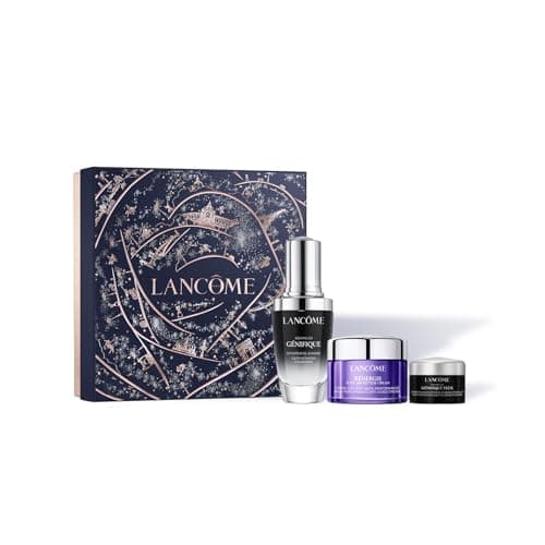 Image of Lancôme Advanced Génifique Serum Gift Set, Anti-Ageing Skin Care for Radiant Youthful Glow with Hyaluronic Acid and Peptides, Includes 30ml Serum, 15ml Face Cream and 5ml Eye Cream Ritual Bundle.