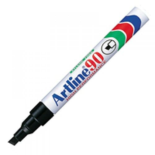 Image of New , Artline 90 Permanent Marker Xylene-free Chisel Tip 2-5mm Line Black Ref A901 [Pack 12]