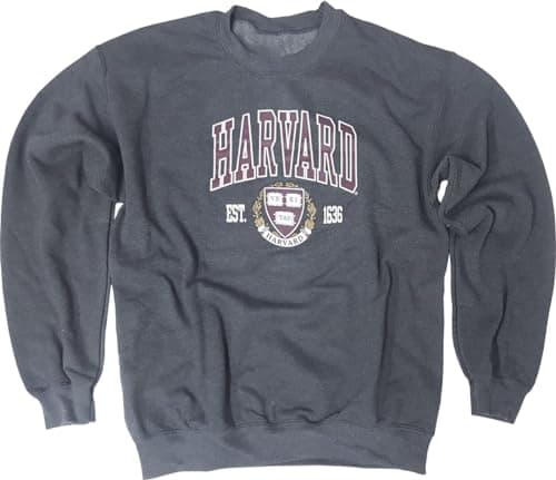 Image of Harvard University Officialy Licensed Crewneck Sweatshirt, Charcoal, M