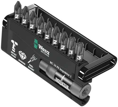 Image of Wera - Bit-Check 10 PZ Impaktor 1, 10 Pieces