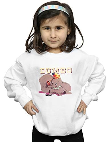 Image of Disney Girls Dumbo Timothy's Trombone Sweatshirt White 9-11 Years