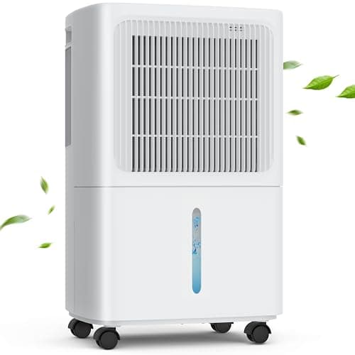 Image of LEENON Dehumidifiers for Home 12L/Day Compressor Dehumidifier for Bedroom with Ultra-Quiet Sleep Mode Drying Clothes, Auto Off, 24H Timer, Continuous Drainage, Humidity Sensor, for Basement Home Damp