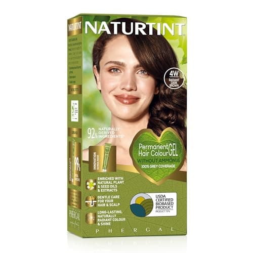 Image of Naturtint Permanent Hair Colour Gel 4W Radiant Dark Brown, Plant Enriched, Biobased, Ammonia Free, Long Lasting Grey Coverage and Radiant Colour, Nourishment and Protection