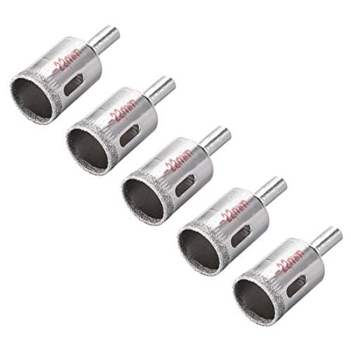 Image of sourcing map 22mm Diamond Drill Bits Hole Saws for Glass Tile Porcelain Marble Ceramic Bottles Pots Brick Pack of 5