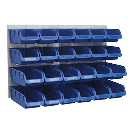 Image of Sealey Tps131 Bin and Panel Combination 24 Bins - Blue
