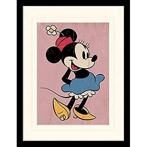 Image of Erima Disney Junior MP11548P-PL Minnie Mouse 30 x 40 cm 'Retro' Mounted and Framed Print