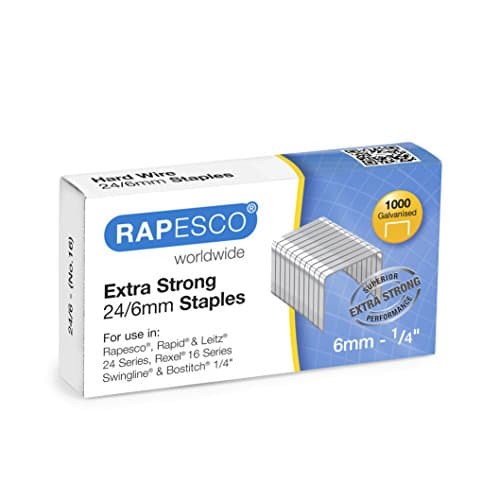 Image of Rapesco 1164 Hard Wire Staples - 24/6mm - Box of 1,000