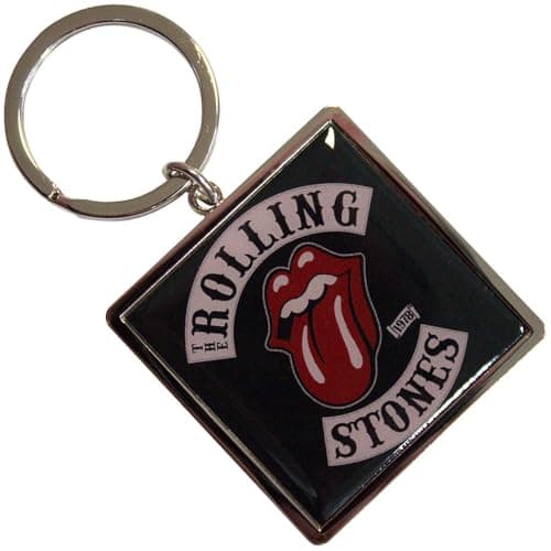 Image of Rock Off officially licensed products The Rolling Stones Tour 78 Bordered Keyring Keychain One Size