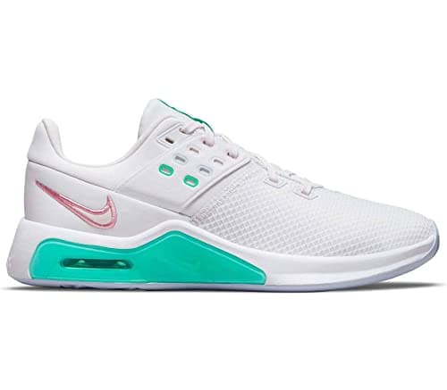 Image of Nike Women's Air Max Bella TR 4 Running Shoes, White/Pink-glaze Menta, 8.5 UK