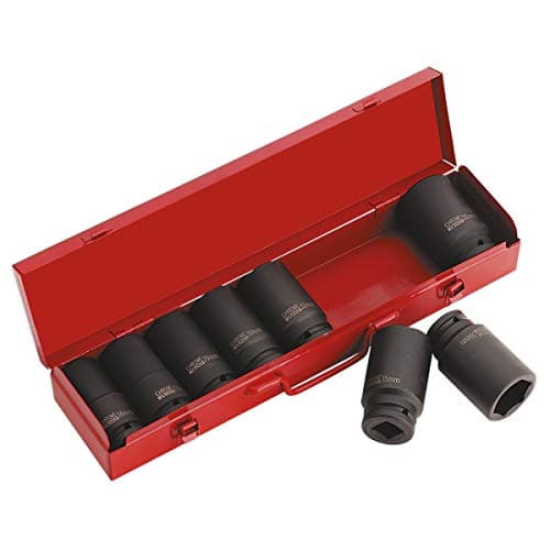 Image of Sealey Ak80/9M Impact Socket Set 8Pc 3/4Sq Drive Deep Metric