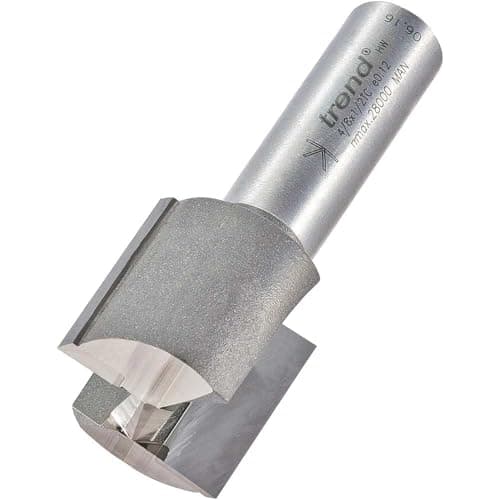 Image of Trend Professional Two Flute Router Cutter, 1/2 Inch Shank, 25.4mm Cut Diameter & 25mm Cut Length, Tungsten Carbide Tipped, 4/8X1/2TC