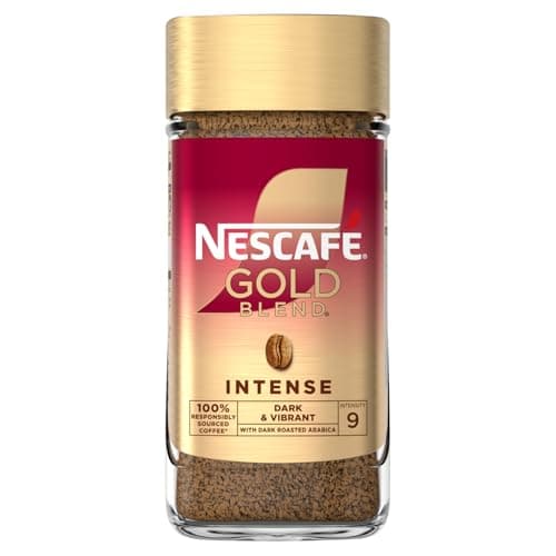 Image of NESCAFÉ Gold Blend Intense Premium Instant Coffee, Dark and Vibrant with Dark Roasted Arabica, 190g (Pack of 1)