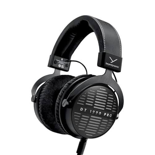 Image of beyerdynamic DT 1990 PRO MKII Over-Ear Studio Headphones in Black Open Design, Pluggable Cable