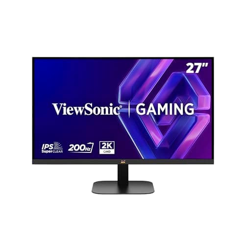 Image of ViewSonic VX2757-2K-PRO 27 inch Gaming Monitor 2K WQHD 2560p x 1440p, 200Hz,1ms MPRT, G-Sync compatible, Frameless, HDR10, IPS, 2 x HDMI 2.0, Display Port 1.4, Flicker Free