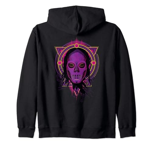 Image of Harry Potter Lord Voldemort Death Eater Mask Zip Hoodie