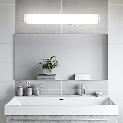 Image of IMVSINCERE Shaver Light LED Wall Mounted Luminaire Wall Makeup for Bathroom Waterproof IP44 41CM 6W 4500K Natural White Mirror Front 600LM Bathroom with Shaver Socket and Switch