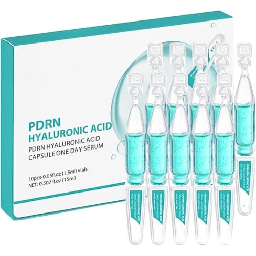 Image of 10PCS Salmon Pdrn Serum Capsule, Hyaluronic Acid Microneedling Serum for Face Moisturiser, Hyaluronic Acid Serum for Face Glowing Skin & Anti-Wrinkles & Fine Lines & Dark Spot Remover