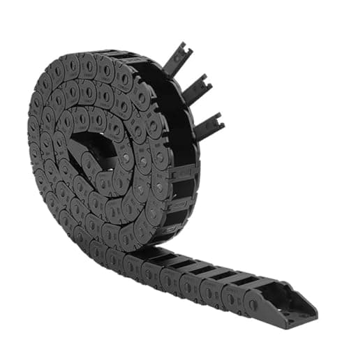 Image of ACOLY Flexible Carrier Drag Chain Cable Wire 1M Length Secure Plastic Black Open Type,for CNC Router Mill and 3D Printer(10x20mm)