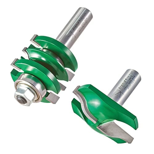 Image of Trend CraftPro Panel Door Router Cutter Set, 1/2 Inch Shank, 41mm Cut Diameter & 17mm Cut Length, Set of 2, Tungsten Carbide Tipped, CR/PDS1X1/2TC