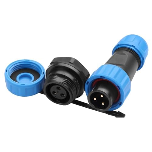 Image of YACSEJAO WM13/SP21 Aviation Connector Panel Mount Kit, IP67 Waterproof, 1,2,3,4,5,6,7,9 Pin Options, LED Light Cable Wire Connector Plug and Socket (3-Pin)