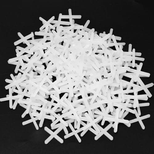 Image of 300PCS Tile Spacers,Tile spacers 2mm, Plastic Cross Tile Gasket,Tile Spacers,2mm Tile spacers for Accurate Tile Positioning DIY Paving Tiling Wall Tiler Garden Slabs(White)