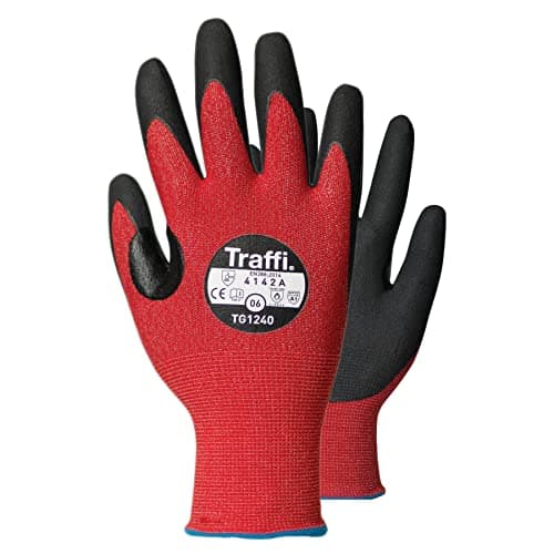 Image of Traffi TG1240- Microdex Nitrile LXT Safety Glove - Cut Level A Work Glove - Carbon Neutral - 1 Pair of Size 10