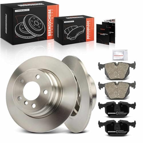 Image of Frankberg Brake Kit incl. 2x Brake Disc + 4x Brake Pad Rear Compatible with X5 E53 3.0d 3.0i 4.4i 2000-2006 Replace# 34216761240,34211164581
