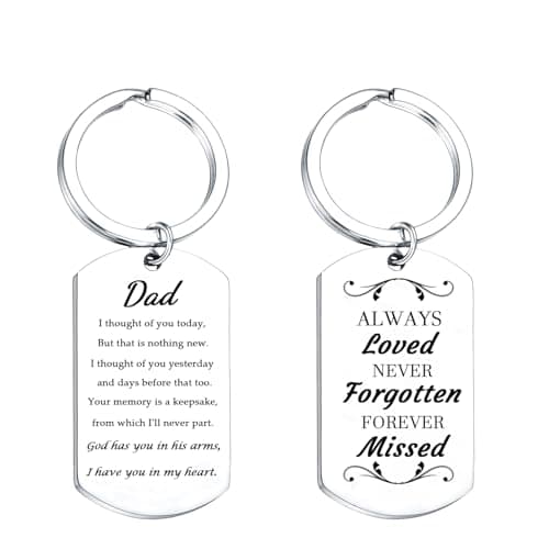 Image of Memorial Gifts for The Loss Of Dad Sympathy Gifts Keychain for Dad Father's Day Gifts Dad Memorial Gift Keychain Remembrance Sympathy Gift Father Funeral Gift