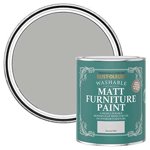 Image of Rust-Oleum Off White Furniture & Skirting Board Paint in Matt Finish - Steamed Milk 750ml