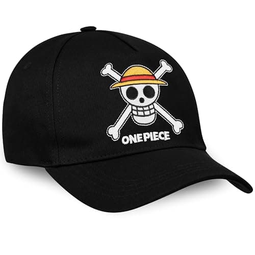 Image of One Piece Cap for Kids Teenagers Peaked Baseball Cap Lightweight Sun Hat Casual Sports Running Hat Adjustable Strap Holiday Essentials Anime Gifts Black
