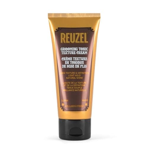 Image of Reuzel Grooming Tonic Texture Cream, Medium Hold and Definition, Curl Texture and Shine, Heat Protectant for All Hair Types, 3.38oz / 100ml